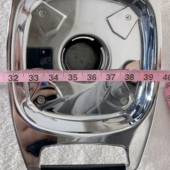 Vintage MCM Chrome Footed Casserole Server Warmer Stand Atomic Age Trivet - Picture 9 of 9